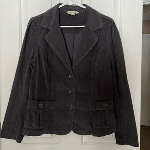 St John Bay Gray corduroy blazer size L